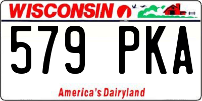 WI license plate 579PKA
