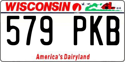 WI license plate 579PKB