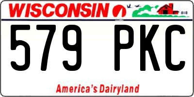 WI license plate 579PKC