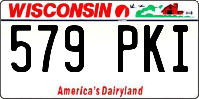 WI license plate 579PKI