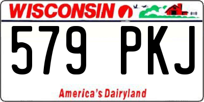 WI license plate 579PKJ