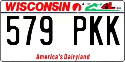 WI license plate 579PKK