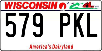 WI license plate 579PKL