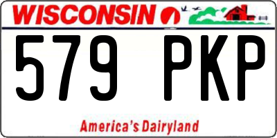 WI license plate 579PKP