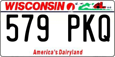 WI license plate 579PKQ