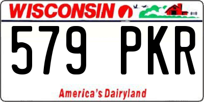 WI license plate 579PKR