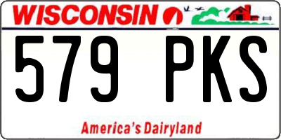 WI license plate 579PKS