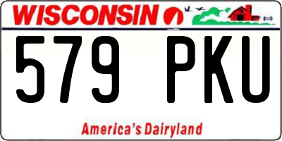 WI license plate 579PKU