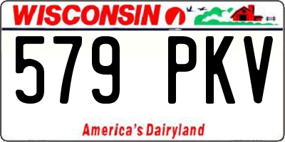 WI license plate 579PKV
