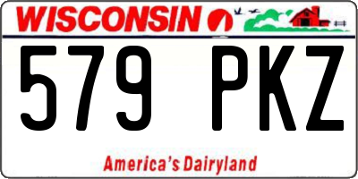 WI license plate 579PKZ