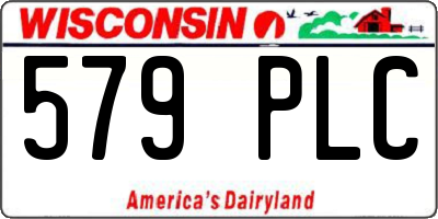 WI license plate 579PLC