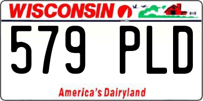 WI license plate 579PLD