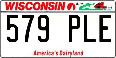 WI license plate 579PLE