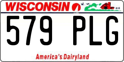WI license plate 579PLG