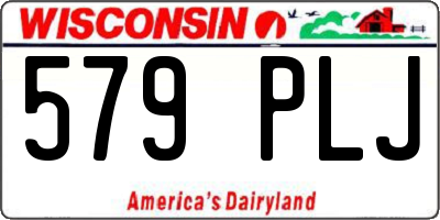 WI license plate 579PLJ