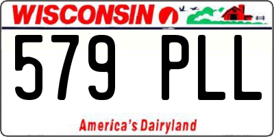 WI license plate 579PLL