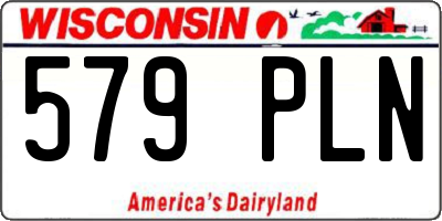 WI license plate 579PLN