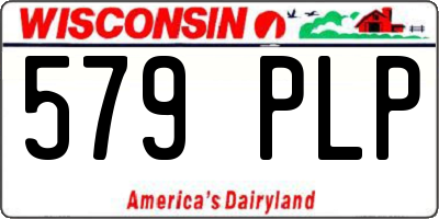 WI license plate 579PLP