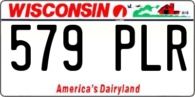 WI license plate 579PLR