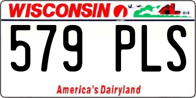 WI license plate 579PLS