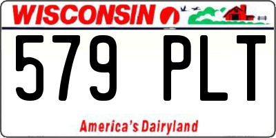 WI license plate 579PLT
