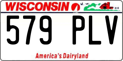 WI license plate 579PLV