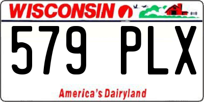 WI license plate 579PLX