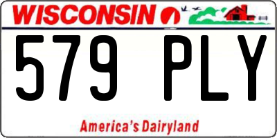 WI license plate 579PLY