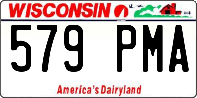 WI license plate 579PMA