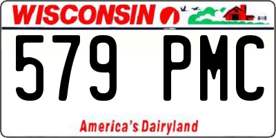 WI license plate 579PMC