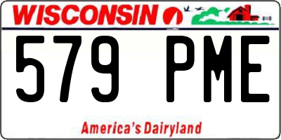 WI license plate 579PME