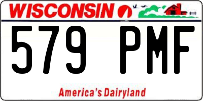 WI license plate 579PMF
