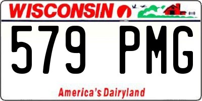 WI license plate 579PMG