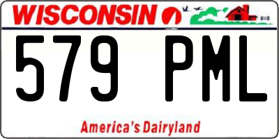 WI license plate 579PML