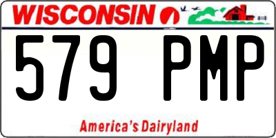 WI license plate 579PMP
