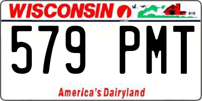 WI license plate 579PMT