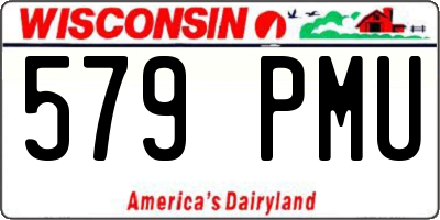 WI license plate 579PMU