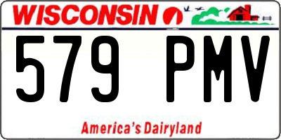 WI license plate 579PMV