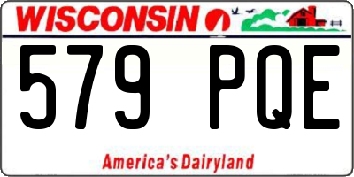 WI license plate 579PQE