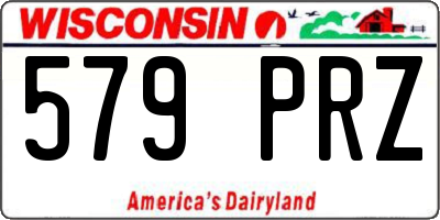 WI license plate 579PRZ