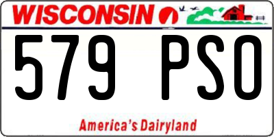 WI license plate 579PSO