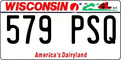WI license plate 579PSQ