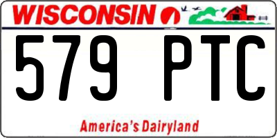 WI license plate 579PTC