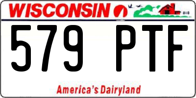 WI license plate 579PTF