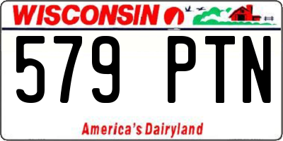 WI license plate 579PTN