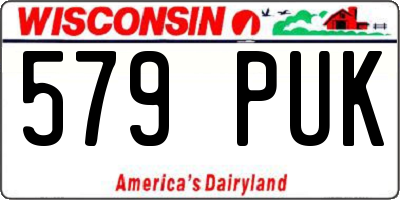 WI license plate 579PUK