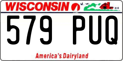 WI license plate 579PUQ