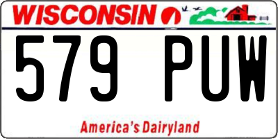 WI license plate 579PUW