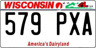 WI license plate 579PXA