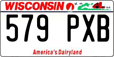 WI license plate 579PXB